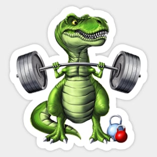 T-Rex Dinosaur Fitness Workout Sticker